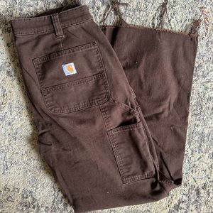 WOMENS CARHARTT BROWN WORK PANTS